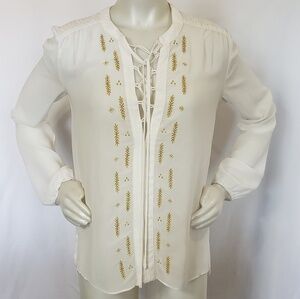 CHELSEA & Violet Embroidered lace up Size S